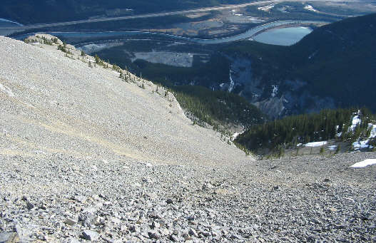 Just another tiresome scree slope.
