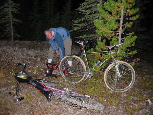 It's 8:00 PM.  Ever try mountain biking in the dark?