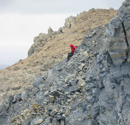 With the wind and loose, rotten rock, this section was likely the crux of the whole trip.
