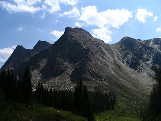 The second summit is not visible from this angle.