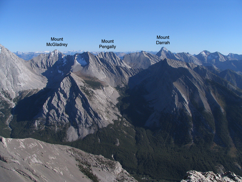And if you're really sharp, you might be able to spot Castle Peak, Mount Blakiston and Mount Cleveland!
