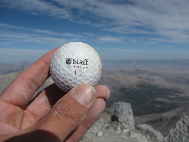Don't forget to bring a 3-iron if you climb this peak!