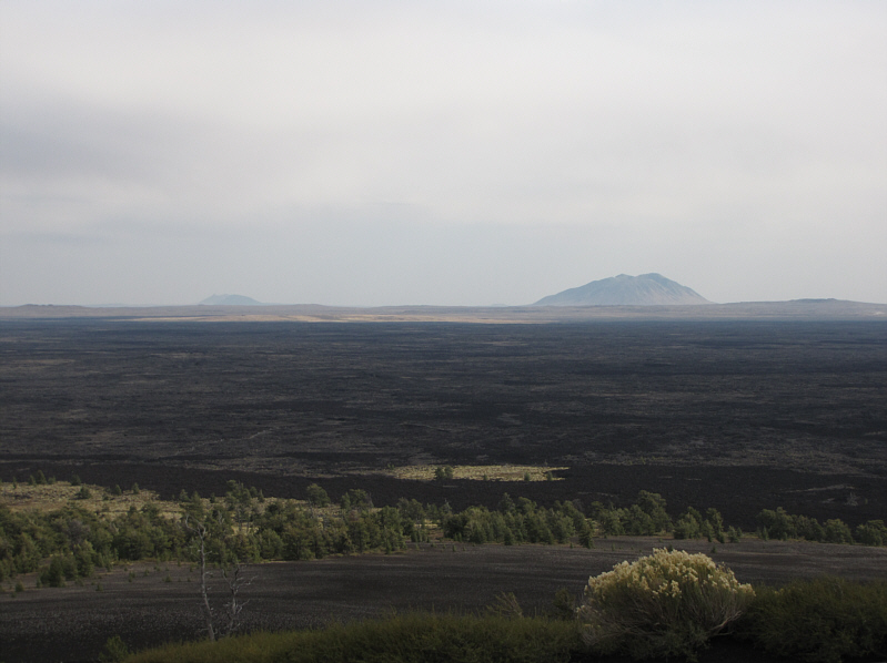 From up here, you start to get a sense of how vast the lava beds are.