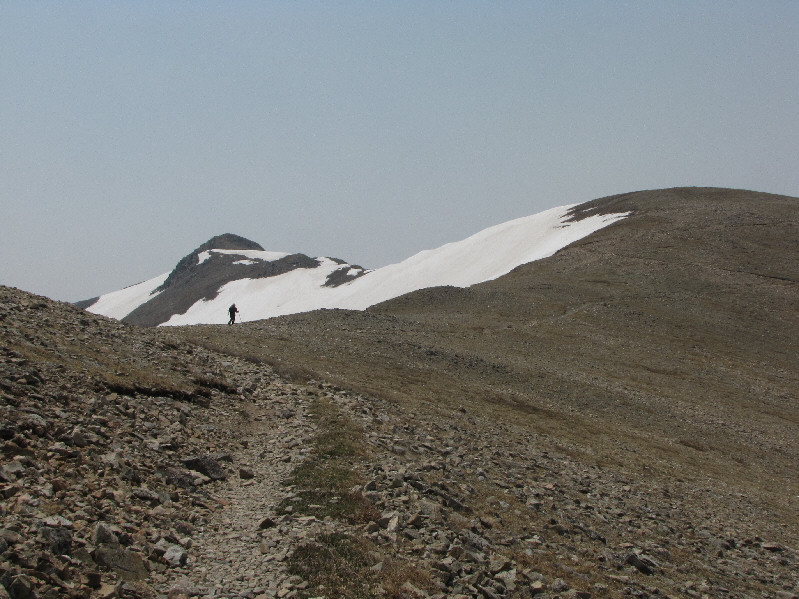 The peak in the distance is a false summit.