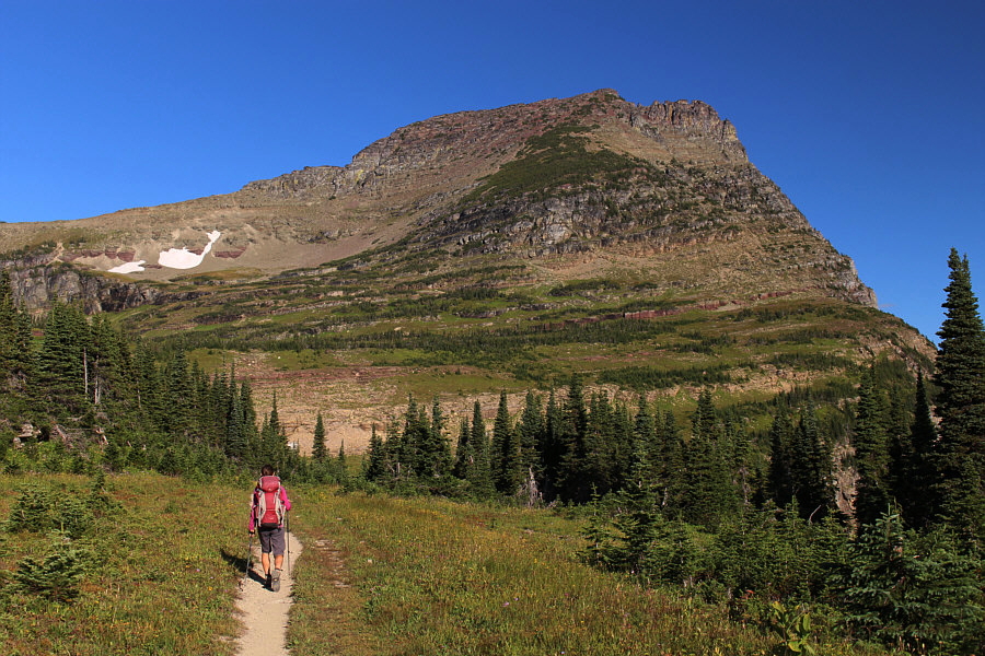 This is the quiet side of Logan Pass!