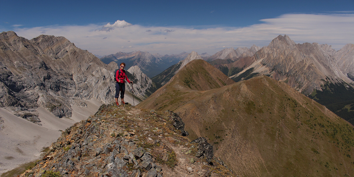 Dorota looks right at home in the mountains!