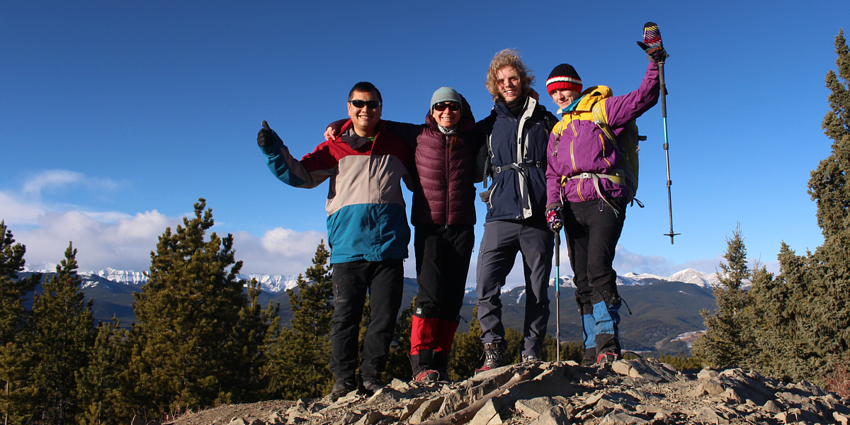 We're actually standing in the middle of the road that runs over the summit!