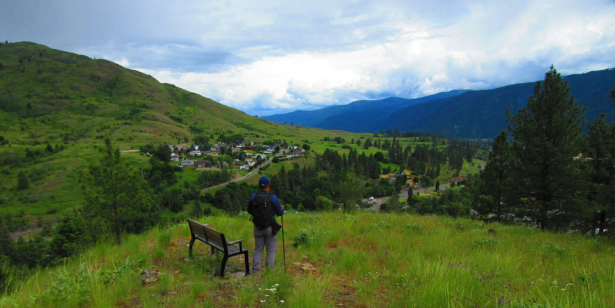 This isn't the summit, but it offers a much nicer view without telephone poles and wires.