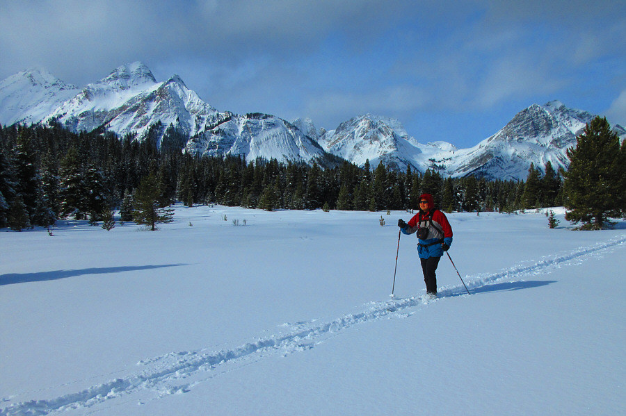 Great conditions here for ski touring!