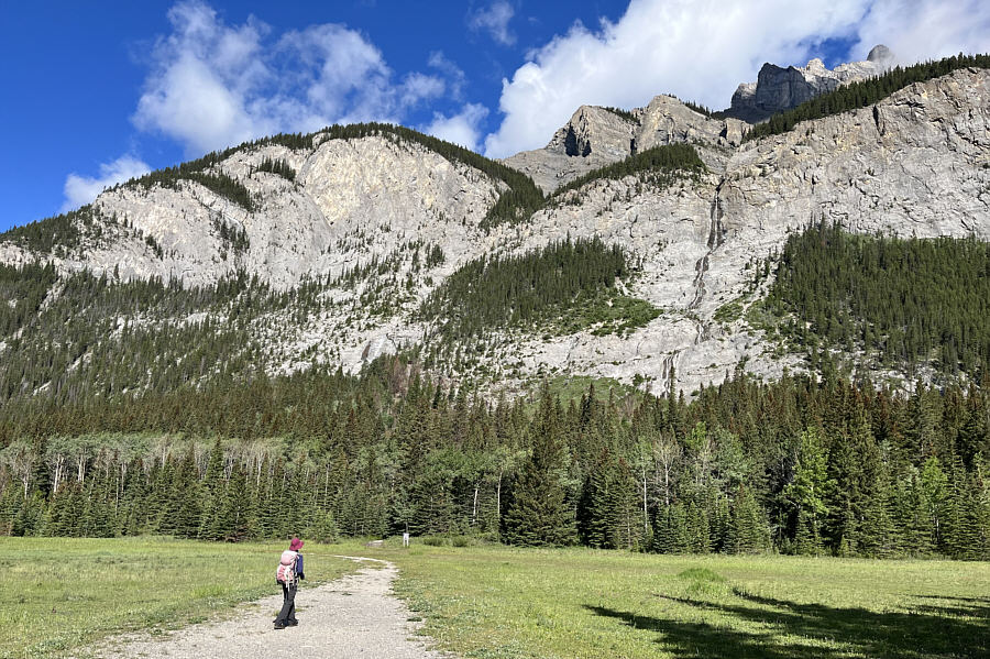 We could already see climbers near the falls.