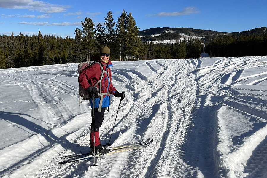 Beautiful day to be out here despite the marginal snow conditions.