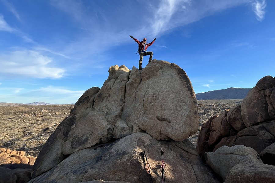 This boulder seemed higher or as high as any other on top of the peak.