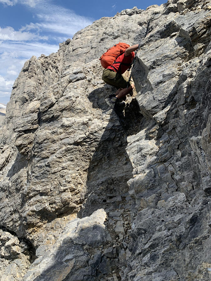 The crux is definitely harder on the way back.