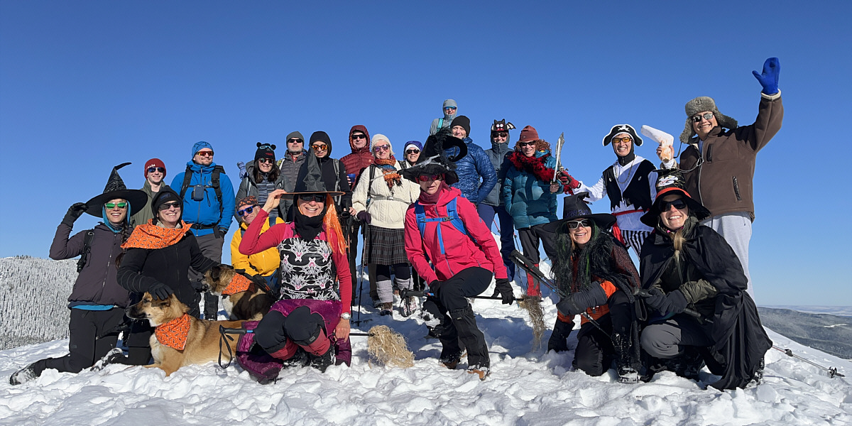 21 hikers and 2 dogs--a new record for our annual Halloween hike!