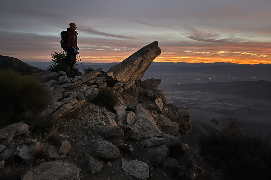 We still had another 7 hours of hiking in the dark ahead of us here!