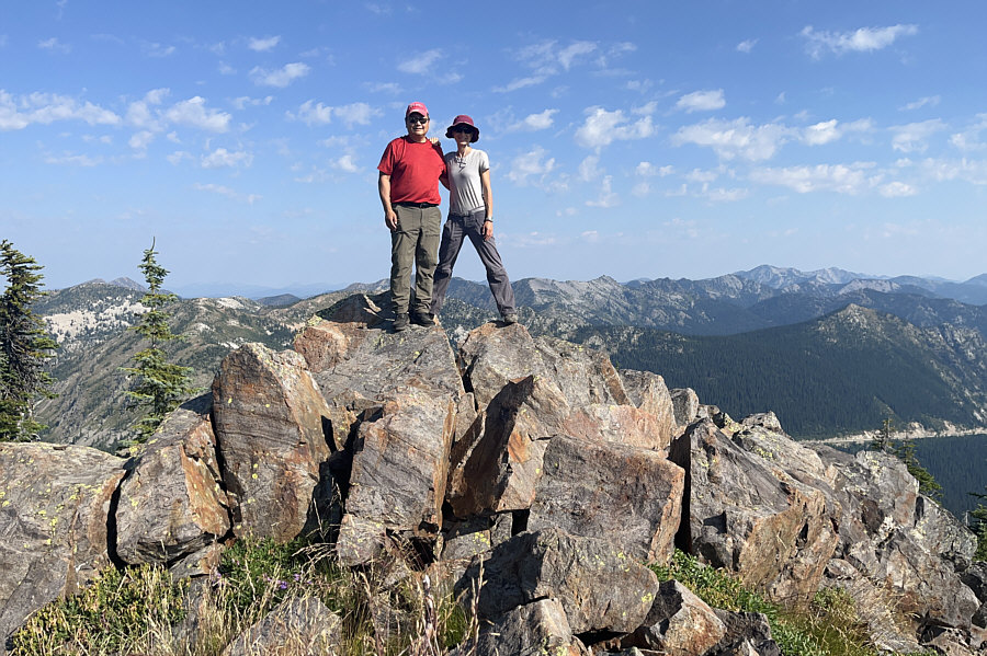 This isn't the summit, but it's a more scenic spot on top of Baldy Rocks.