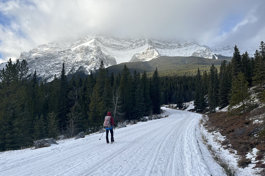 The snow coverage was too icy and thin for skiing.