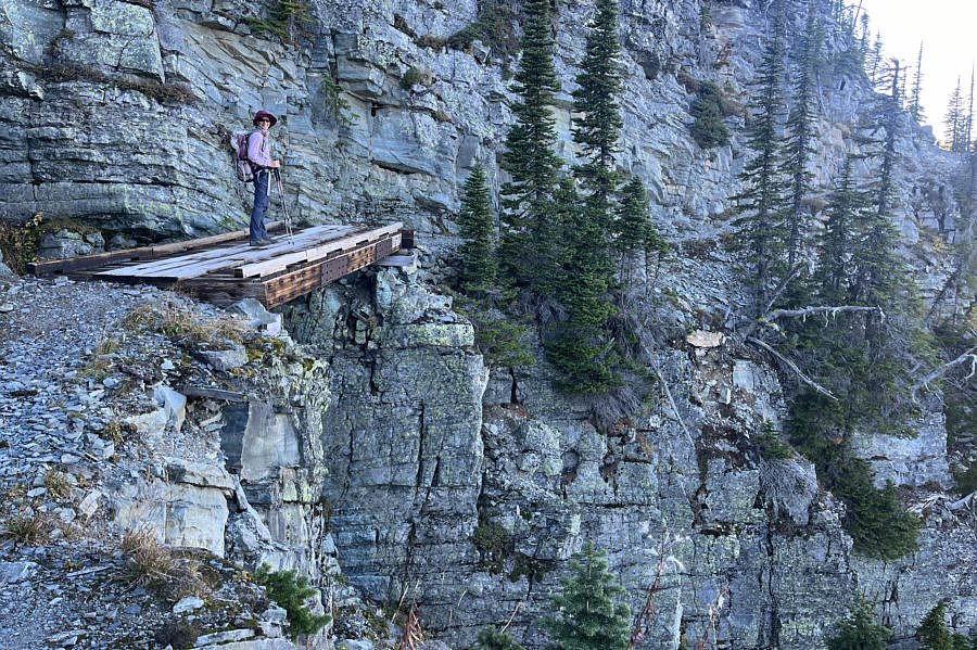 I think the bridge is meant more for horses since they could have easily scratched out a foot trail across the gully.