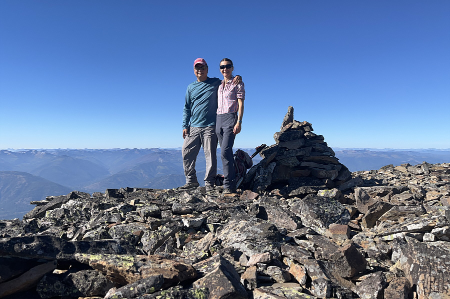 Not the summit cairn but close enough!