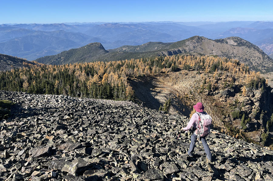 Oddly enough, the forested bump immediately to the left of Falls Creek Peak is officially known as Taylor Peak. Go figure!