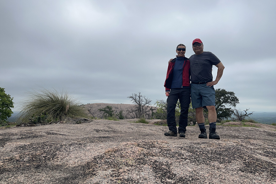 That's Enchanted Rock in the background!