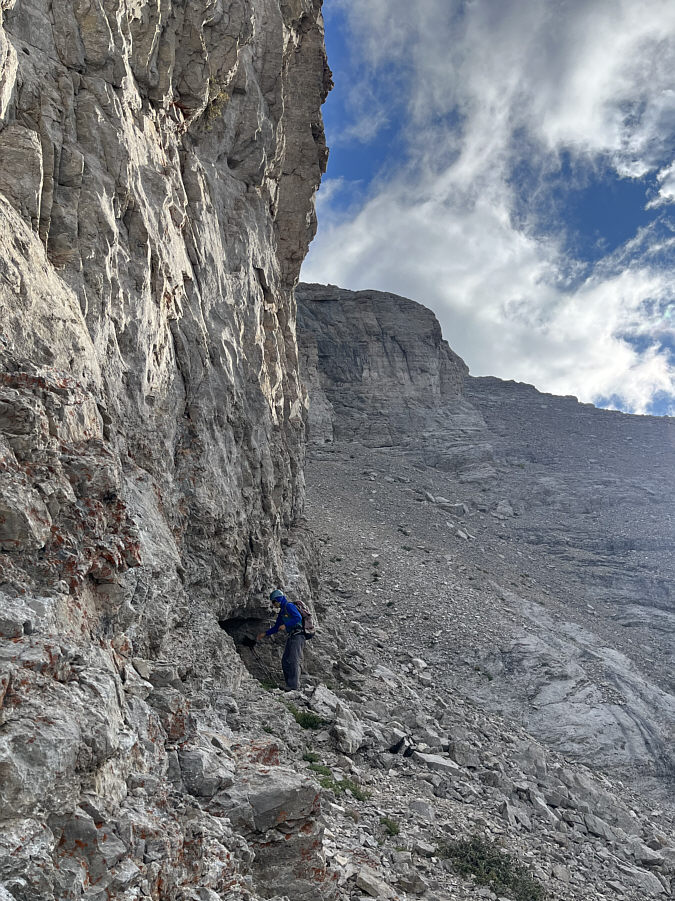 Lots of loose rocks here--feels just like the Canadian Rockies!