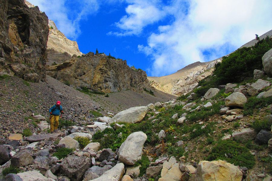 Too bad we couldn't scree surf all the way back to the trail!