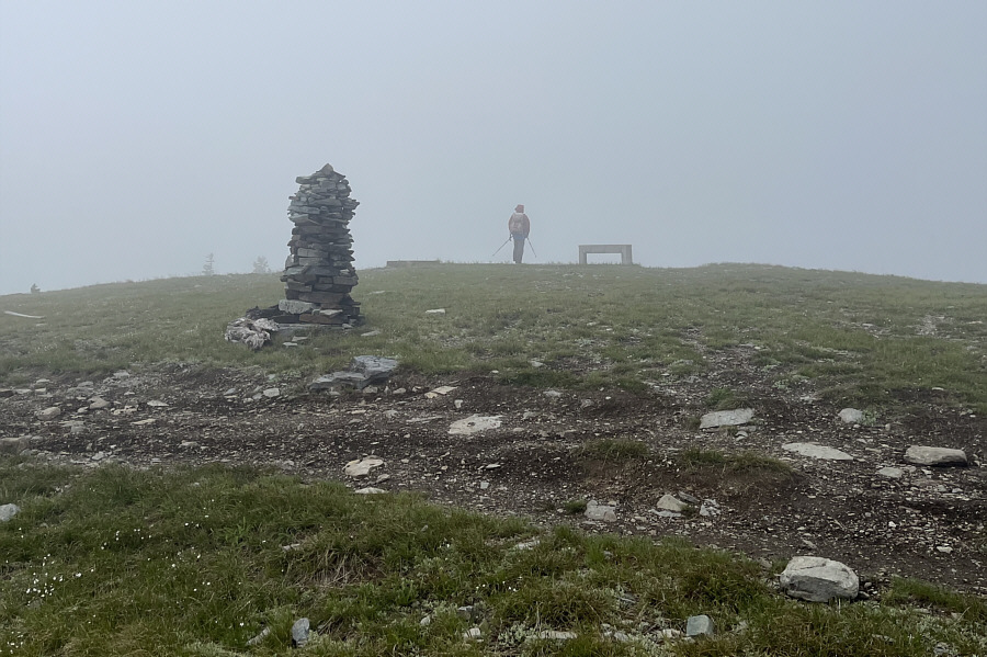 Apparently, there's a geocache under a rock about 8 paces southwest of the foundation.