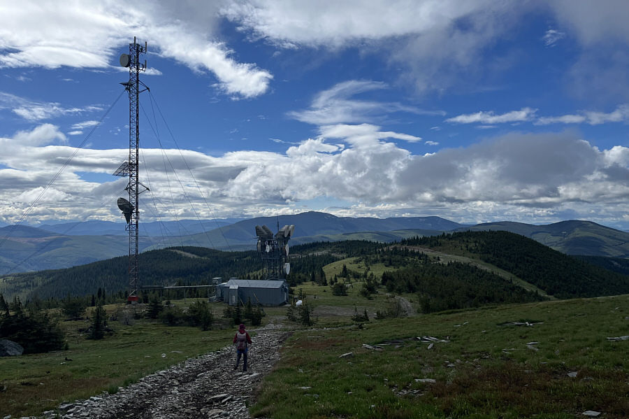 It figures that the sky would clear just as we were about to descend back into the forest!