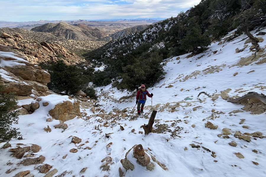 A very steep but good ascent route!