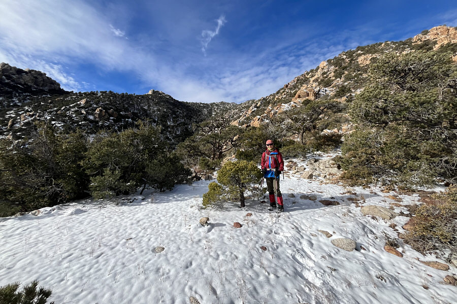 Good place to catch your breath after the stiff climb up the gully!