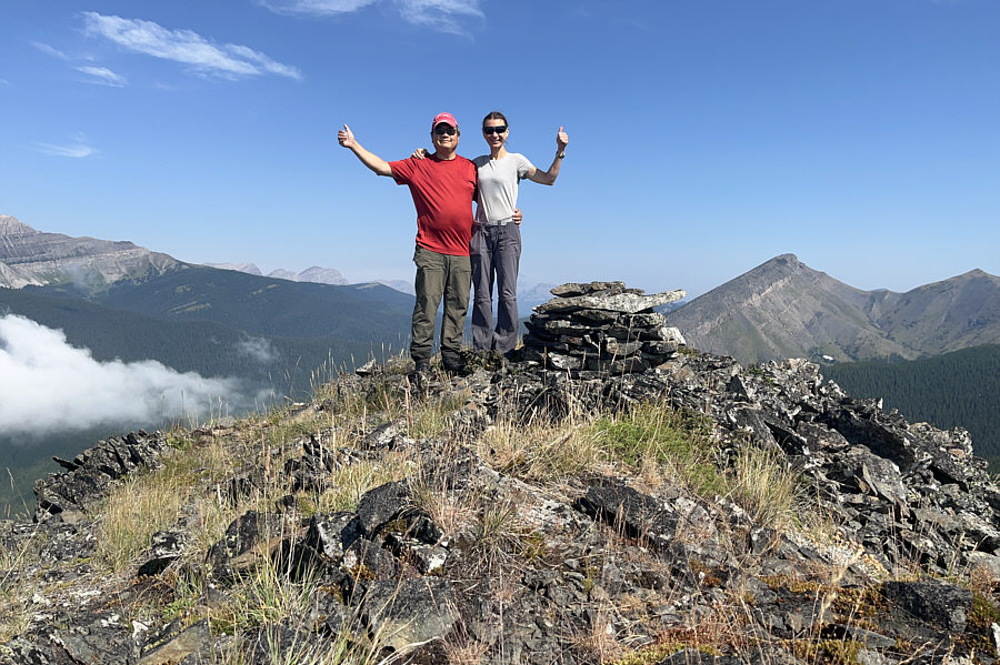 First summit of our summer road trip!