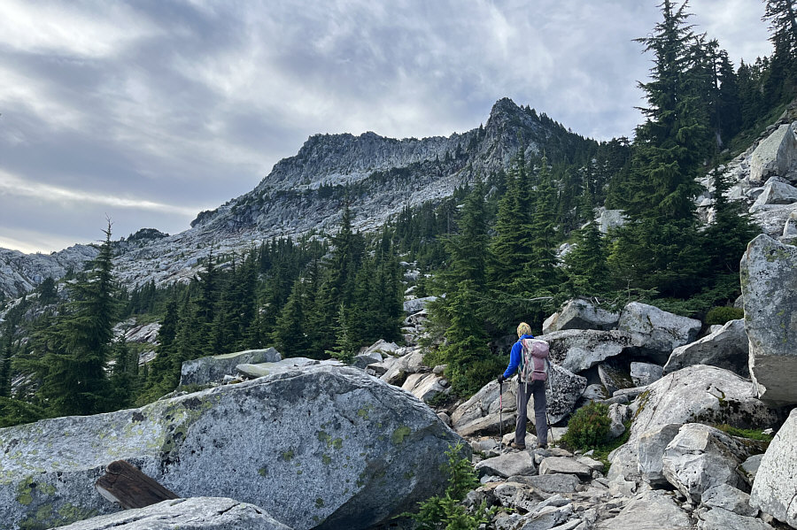 Some yahoos were needlessly hiking off-trail here--don't be a yahoo!