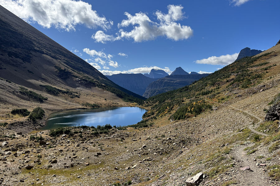 And hardly anybody here--we saw one other hiker later on our way down.