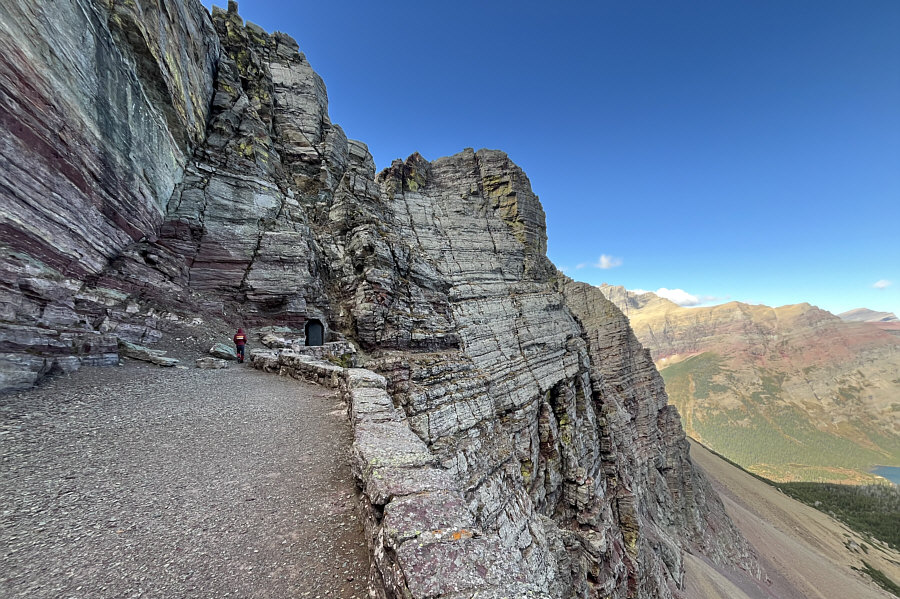 I guess that's why they chose to blast a tunnel instead of building the trail right over the ridge top!