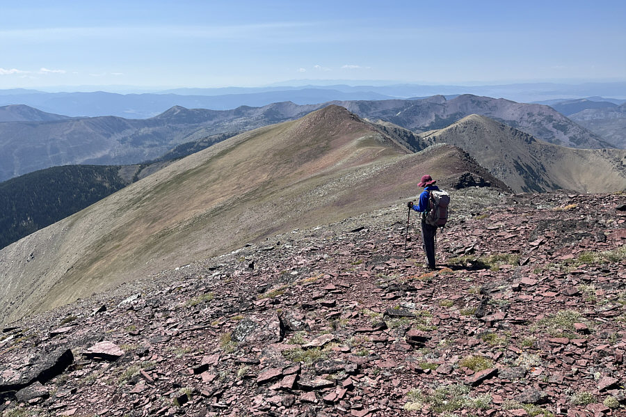 Side-hill bashing to avoid the false summit is possible but not really worth it!