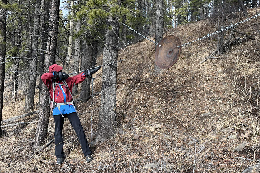 There was a lot of shooting all day in Ghost PLUZ, and I felt a little nervous standing near this target!