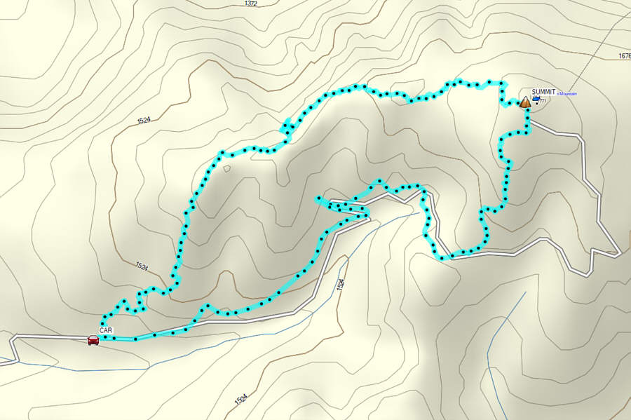 Hardly worth the effort to get there, but at least we didn't drive all the way to the summit!