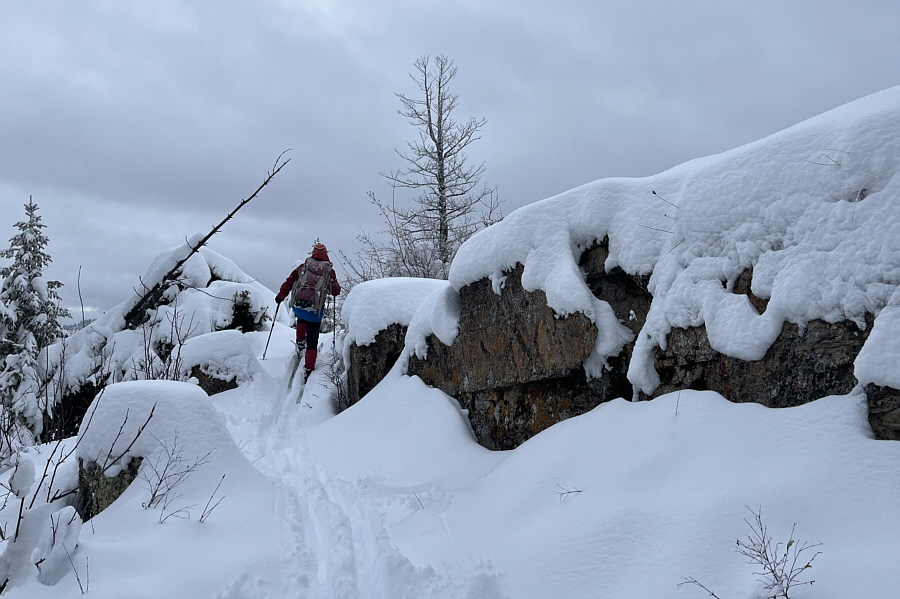 Ski and scramble?