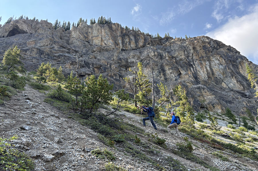 Crazy steep here!
