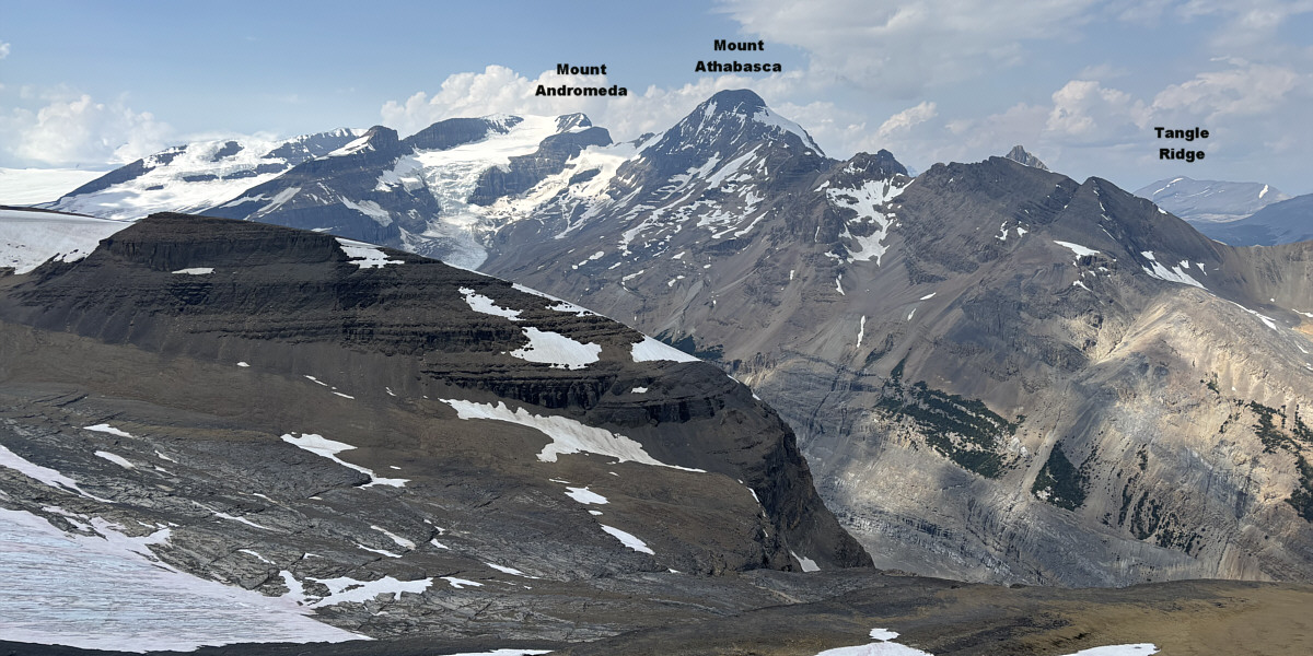 And Mount Columbia is hiding in the clouds at far left!