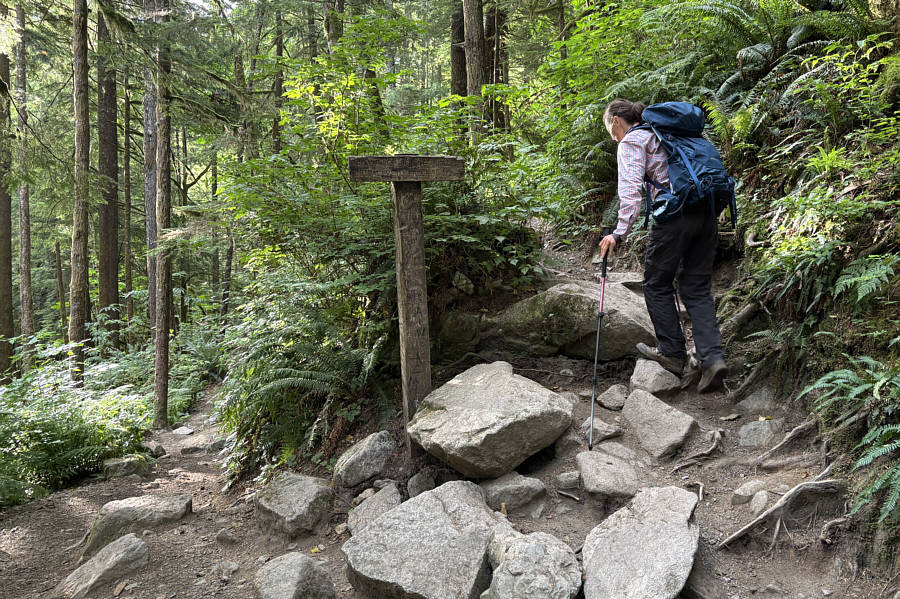 Best to do this first 'cause you ain't gonna feel like doing extra hiking on the way back from the lake!