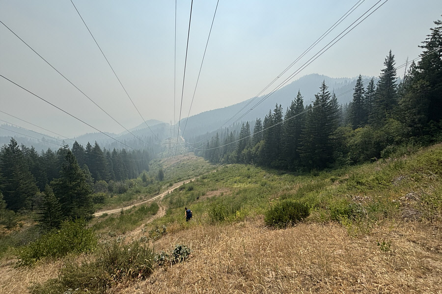 Never mind the smoke; the heat from the sun was starting to become unbearable...