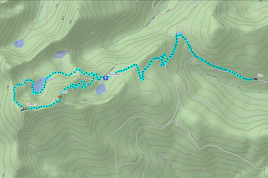 A rewarding scramble but best done starting from the trailhead!