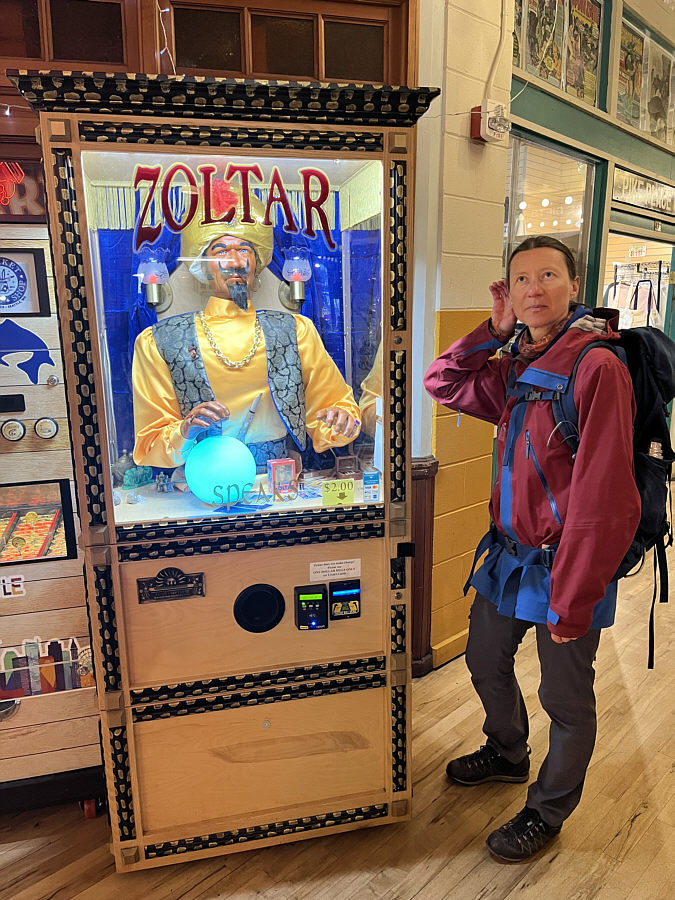 He says, "Give me two dollars!"