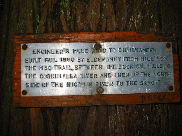 Interesting plaque on a trail to nowhere.