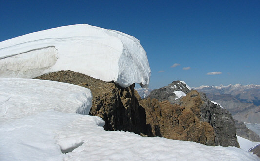 I wonder if the snow ever disappears from this summit.
