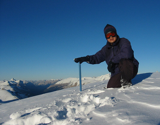 This was as far as I dared to wander onto the summit cornice.