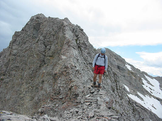 The summit ridge is harder than Kane's "easy" rating would suggest.
