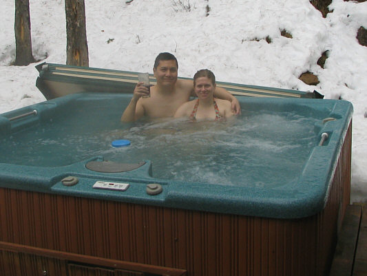 Gotta love private hot tubs!